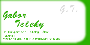 gabor teleky business card